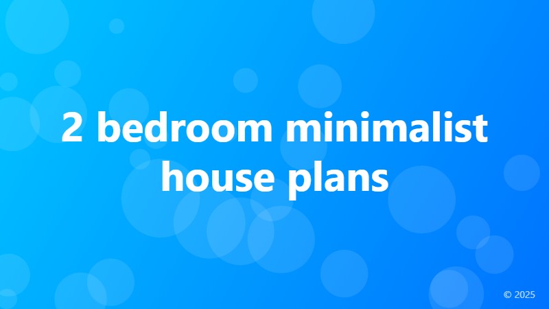 2 bedroom minimalist house plans