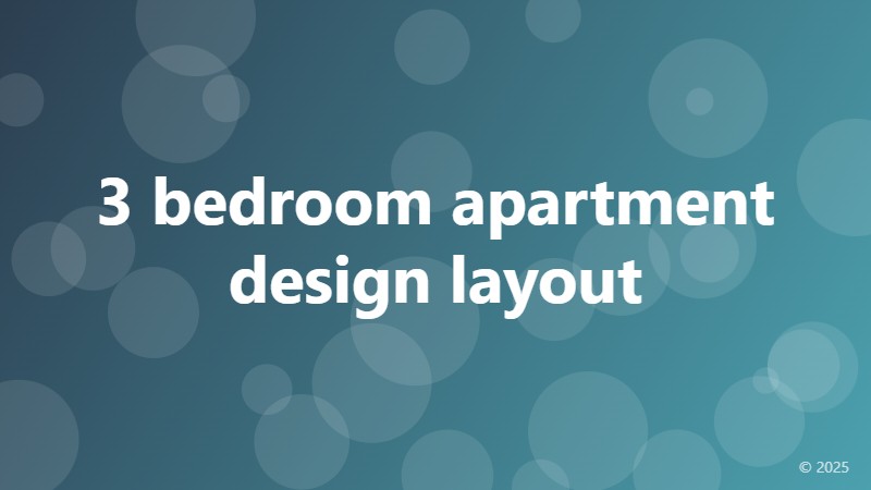 3 bedroom apartment design layout