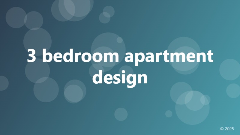 3 bedroom apartment design