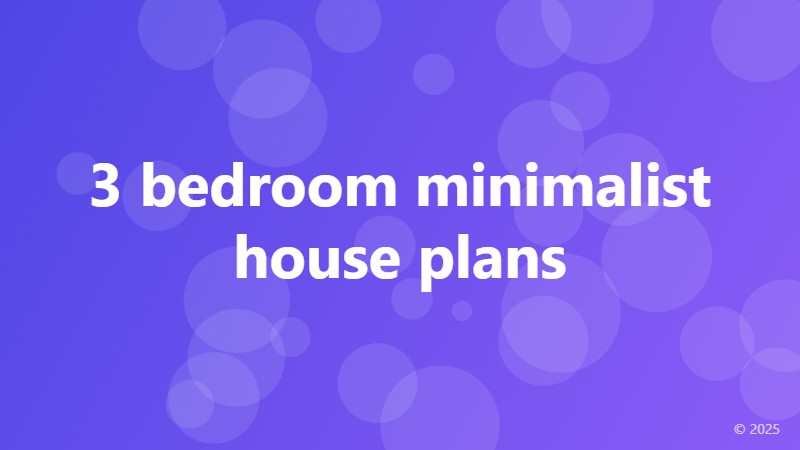 3 bedroom minimalist house plans