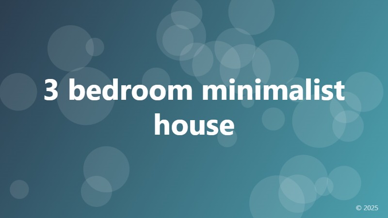 3 bedroom minimalist house
