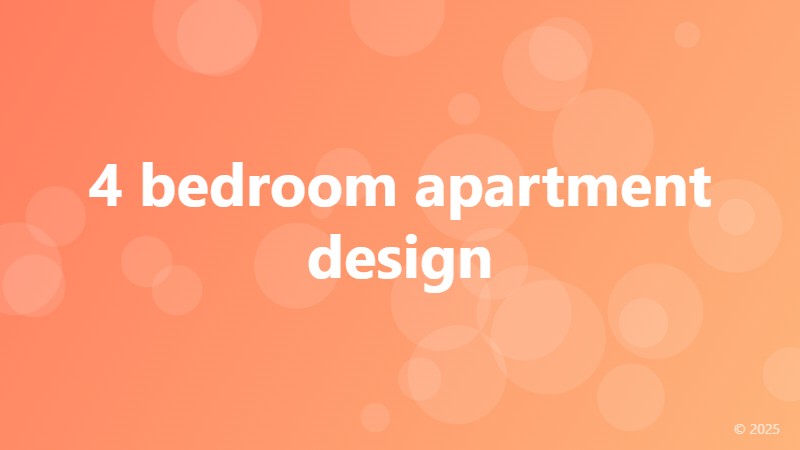 4 bedroom apartment design
