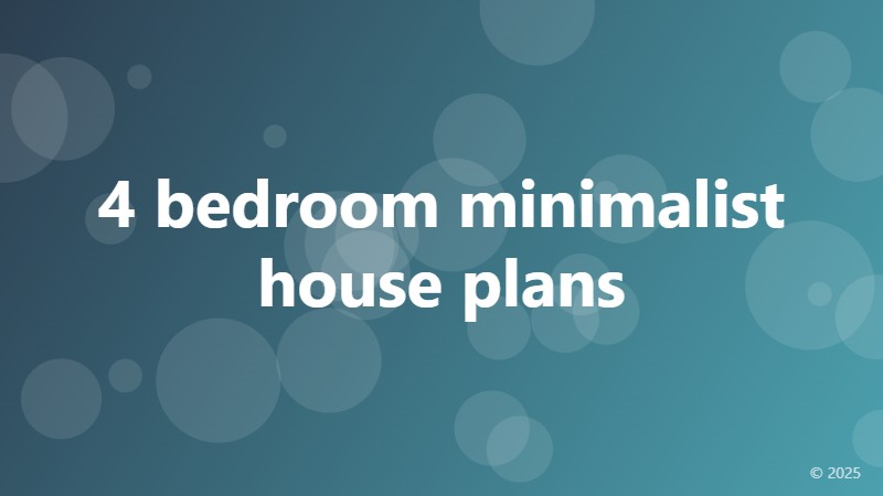 4 bedroom minimalist house plans