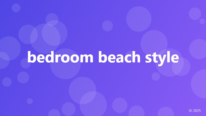 bedroom beach style