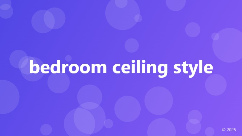 bedroom ceiling style