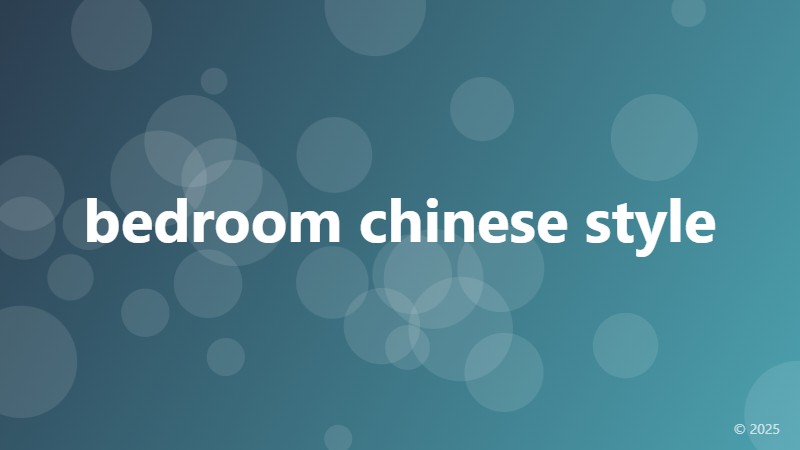 bedroom chinese style