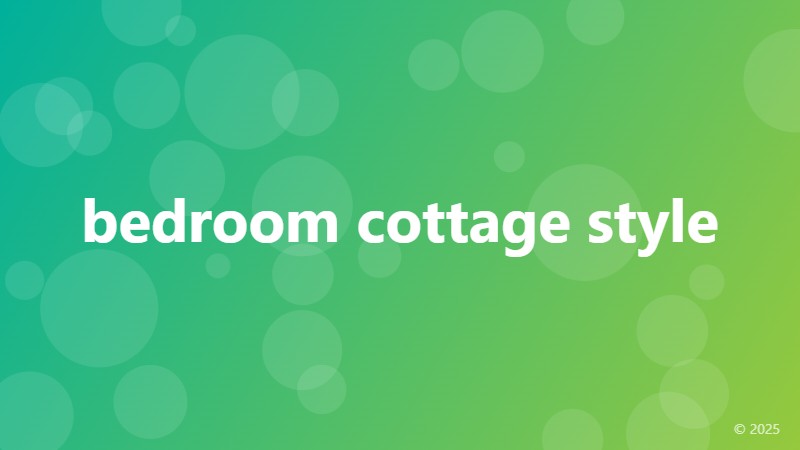 bedroom cottage style