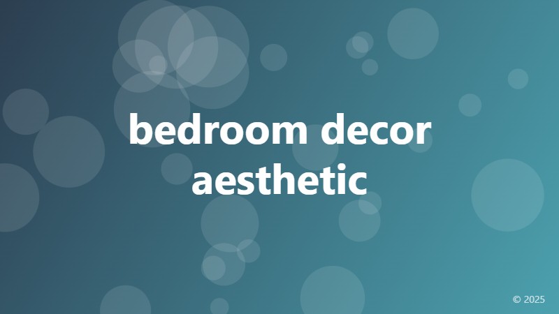 bedroom decor aesthetic