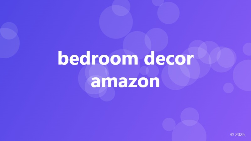 bedroom decor amazon