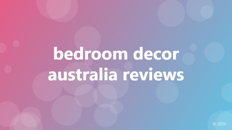 bedroom decor australia reviews