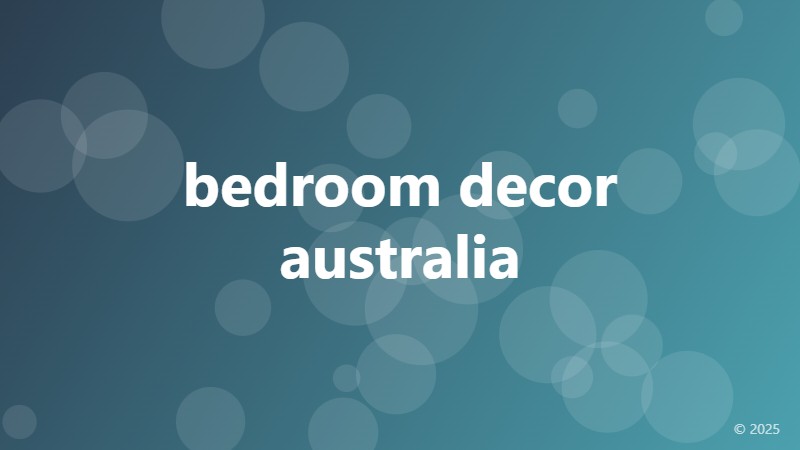 bedroom decor australia