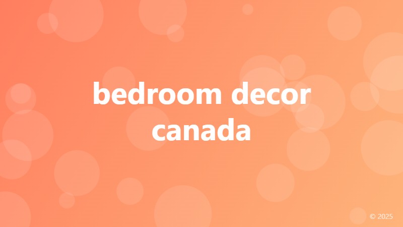 bedroom decor canada