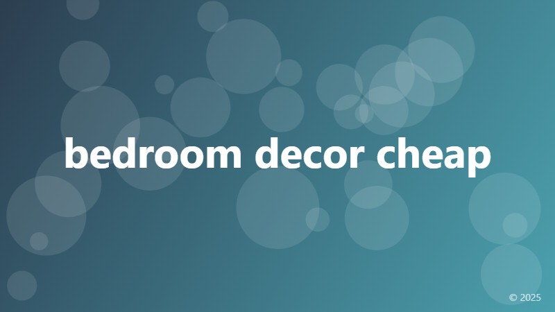 bedroom decor cheap