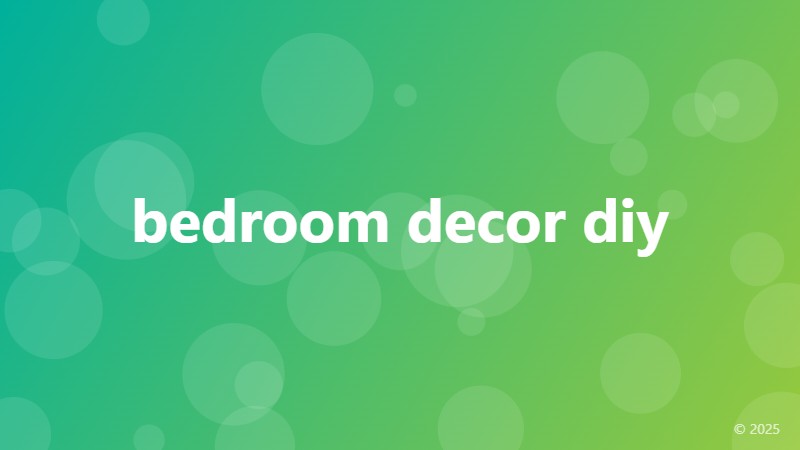 bedroom decor diy