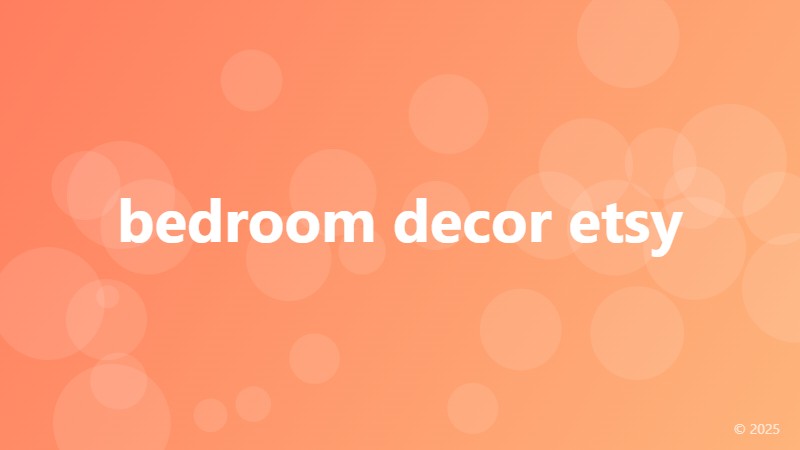 bedroom decor etsy