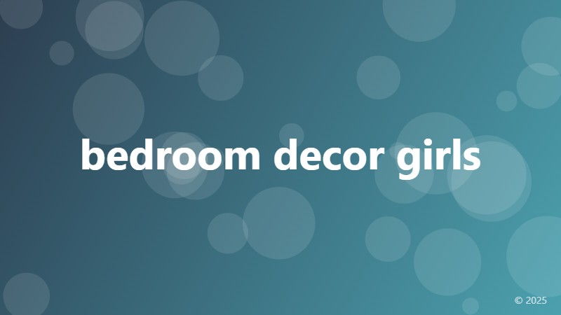 bedroom decor girls