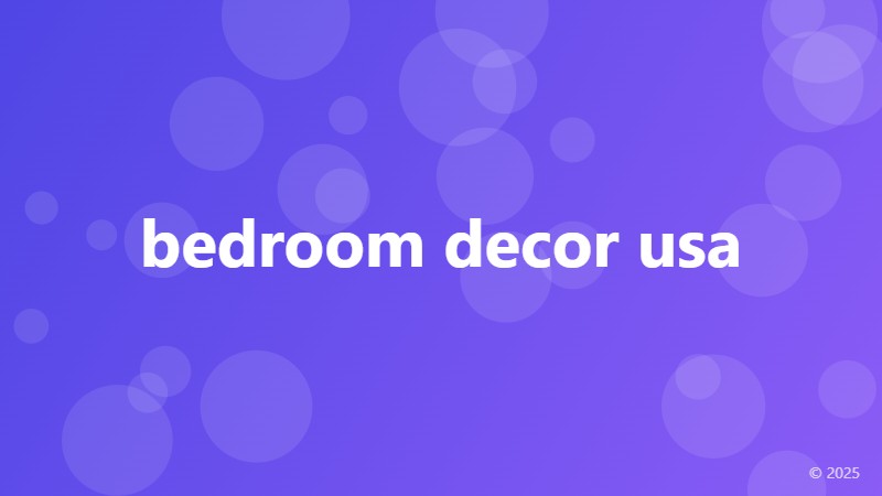 bedroom decor usa