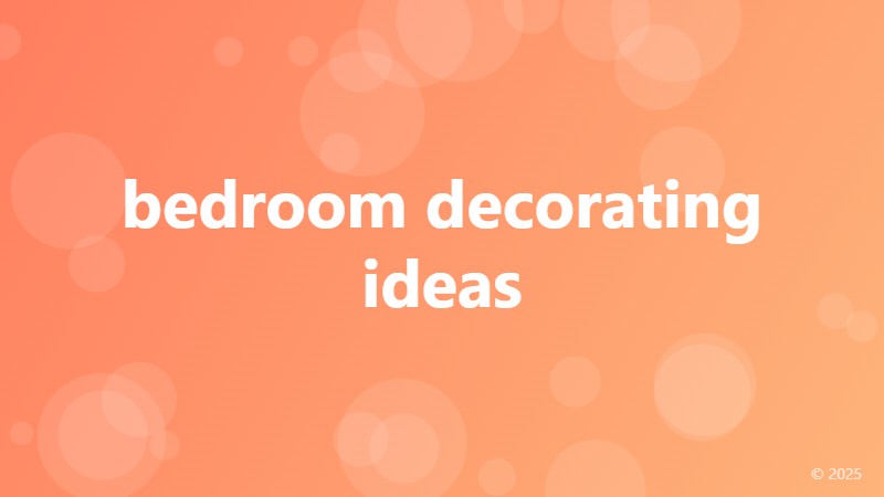 bedroom decorating ideas