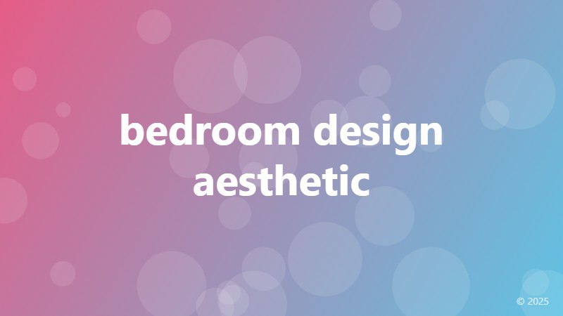 bedroom design aesthetic