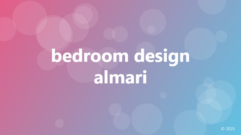 bedroom design almari