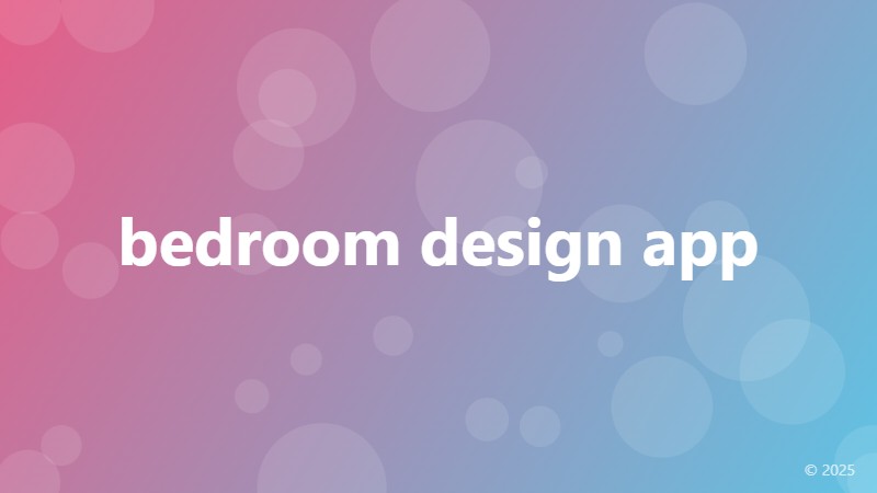 bedroom design app