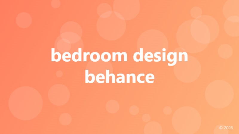 bedroom design behance