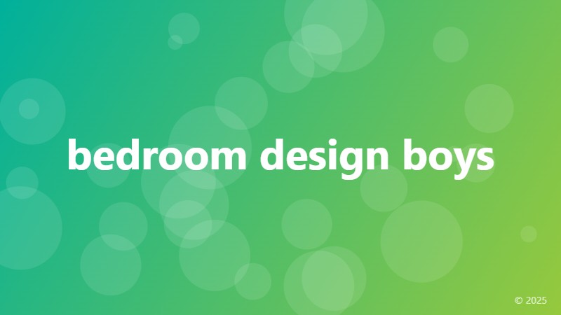 bedroom design boys