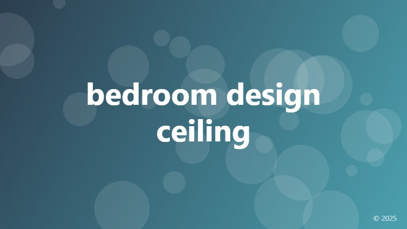 bedroom design ceiling