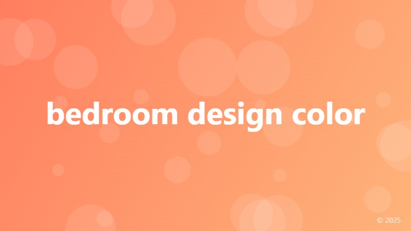 bedroom design color