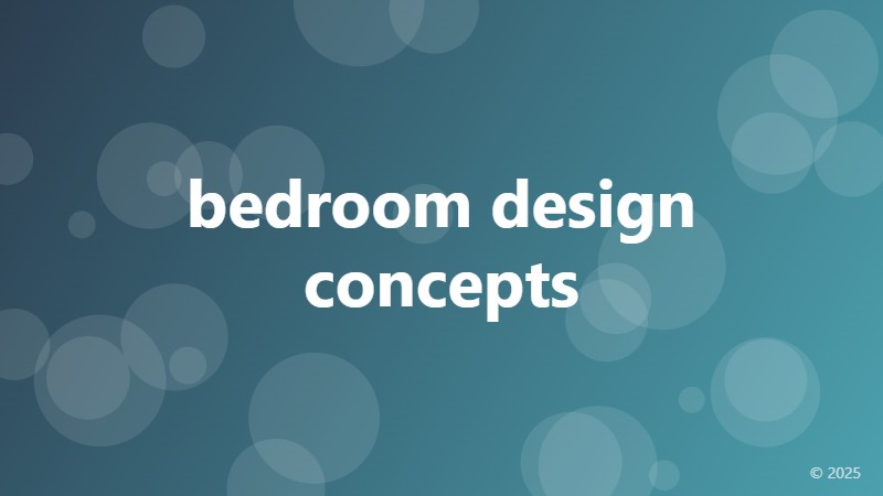 bedroom design concepts