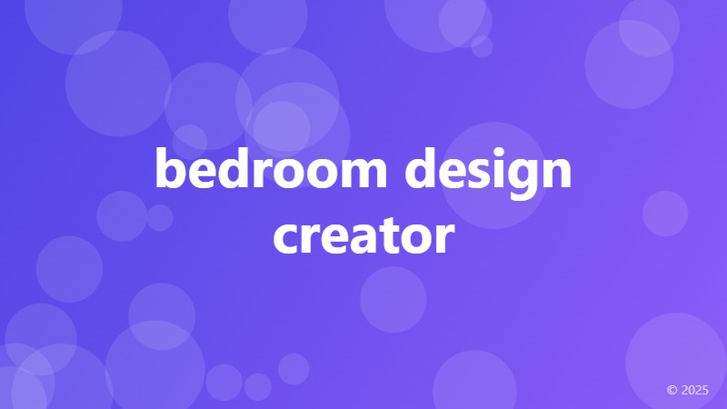 bedroom design creator