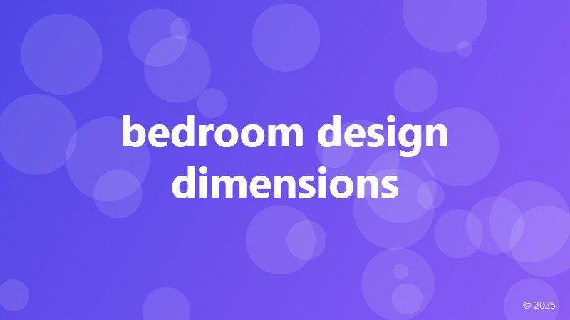 bedroom design dimensions