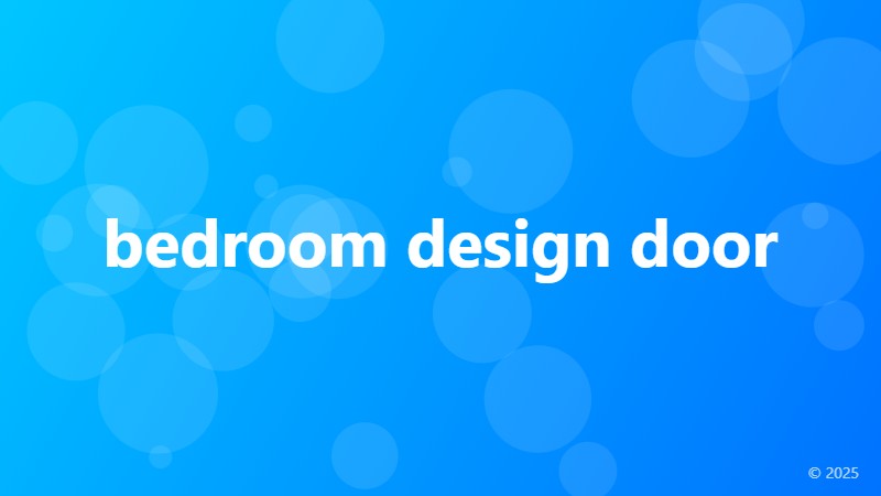 bedroom design door