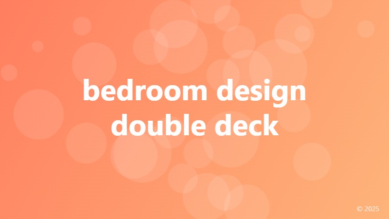 bedroom design double deck