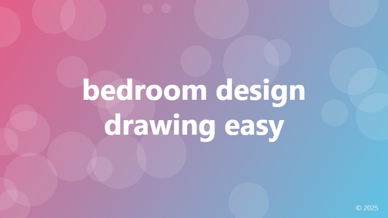 bedroom design drawing easy