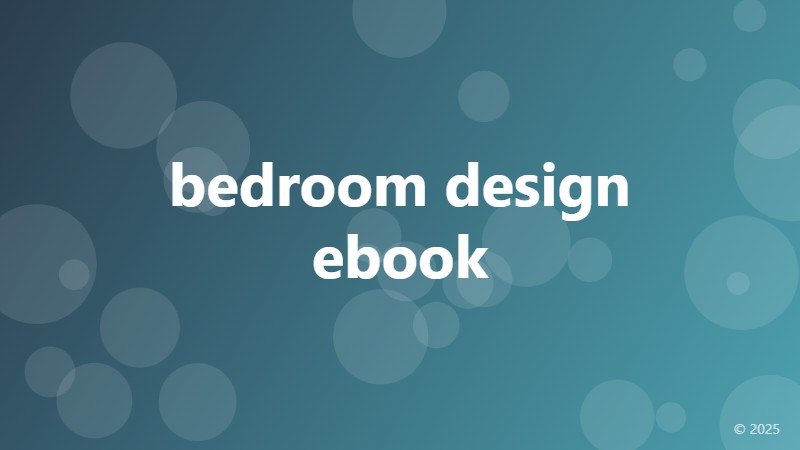 bedroom design ebook