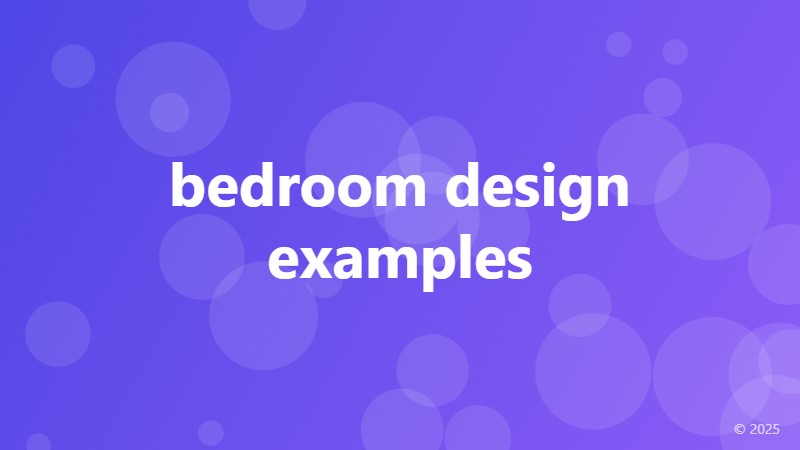 bedroom design examples