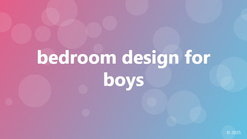 bedroom design for boys