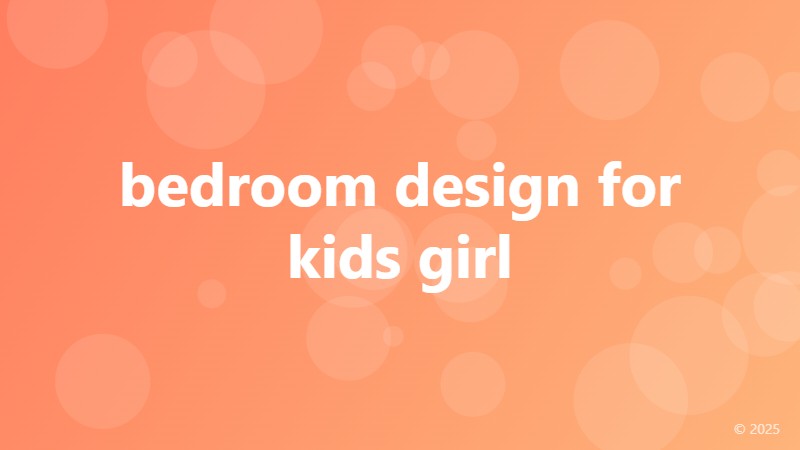 bedroom design for kids girl