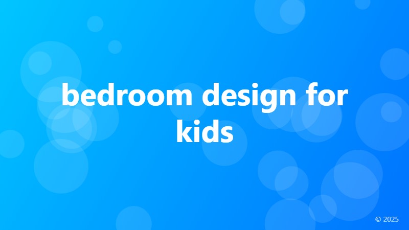 bedroom design for kids