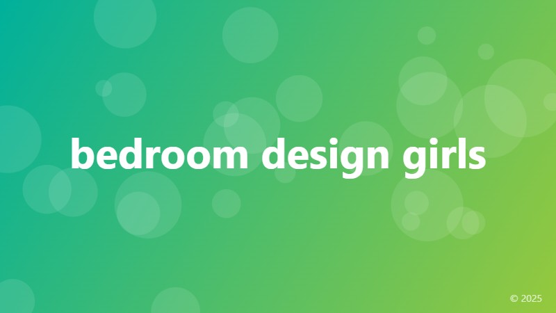 bedroom design girls