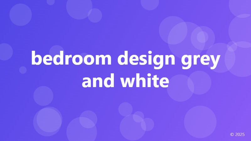 bedroom design grey and white