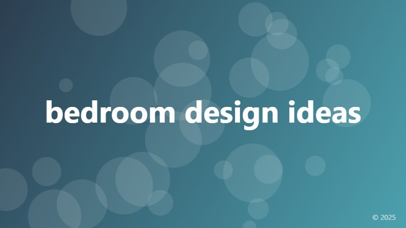 bedroom design ideas