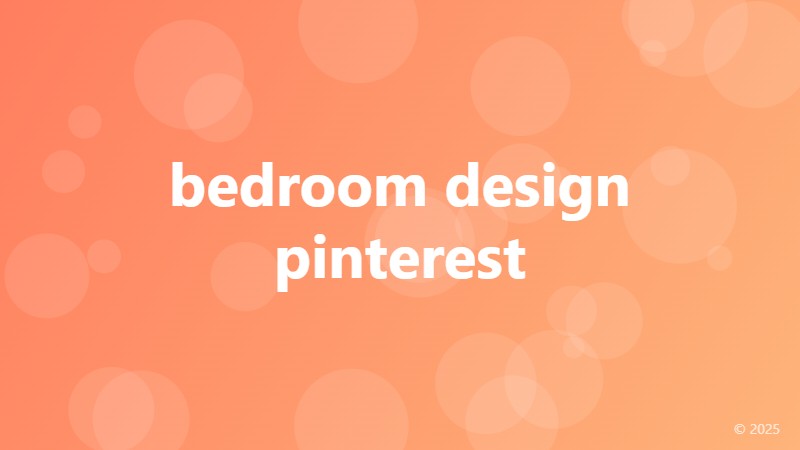 bedroom design pinterest