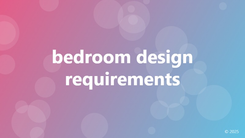 bedroom design requirements
