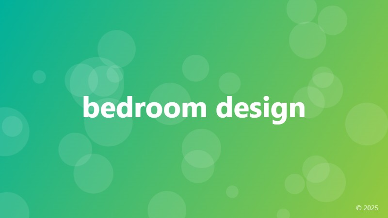 bedroom design