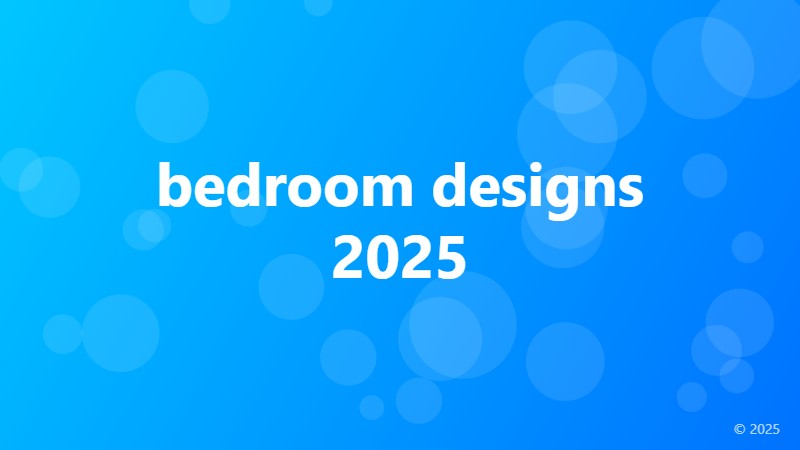 bedroom designs 2025