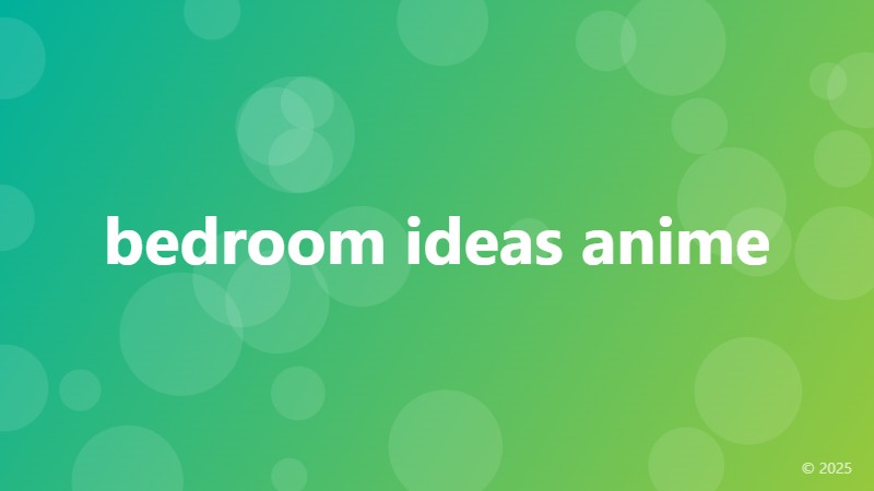 bedroom ideas anime