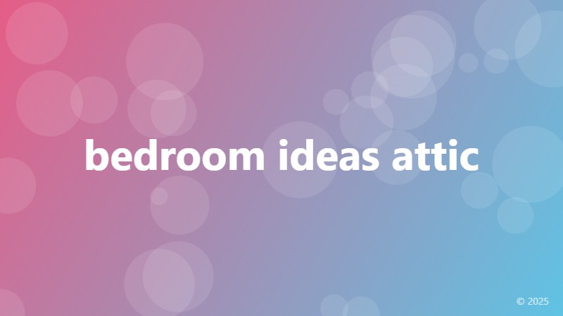 bedroom ideas attic