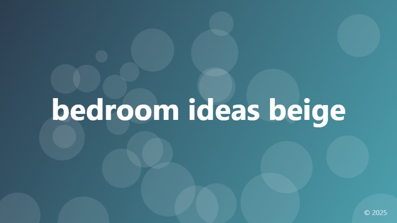 bedroom ideas beige